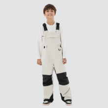 新款儿童连体背带裤冬季户外运动单双板耐磨拼色防风防水滑雪裤女