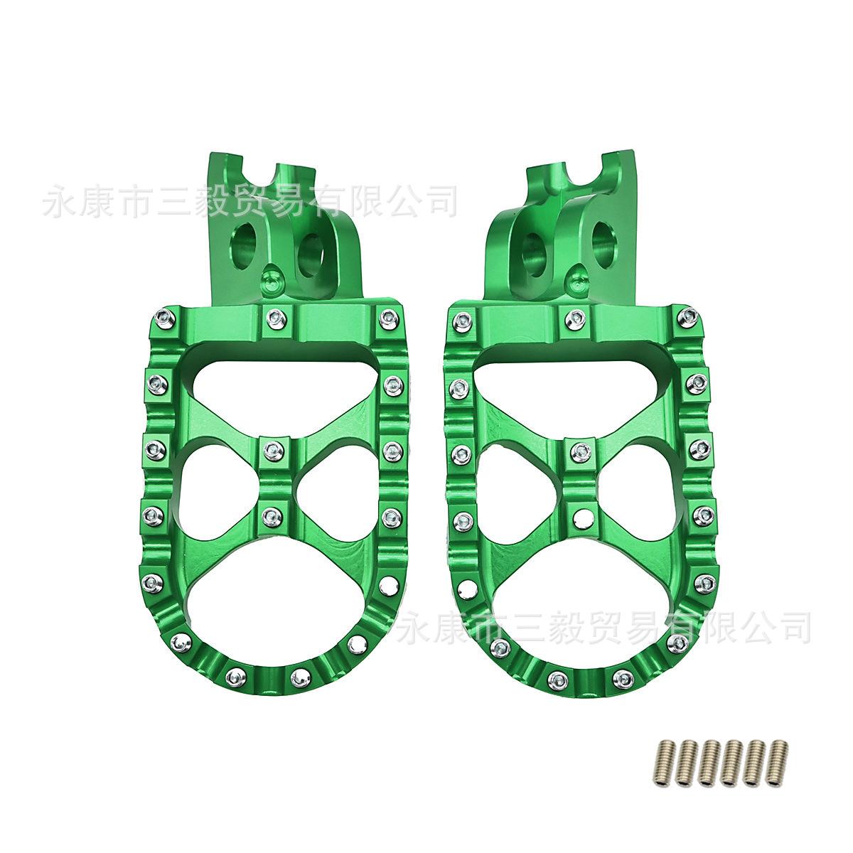 Motuoche – Aluminum Alloy Foot Motorcycle pedals - green