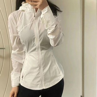 lulu同款防晒衣女户外郊游骑行防风外套连帽薄款速干透气防晒服
