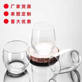 彩色玻璃杯酒店客房漱口杯餐厅透明耐热水杯喝茶杯牛奶饮料果汁杯