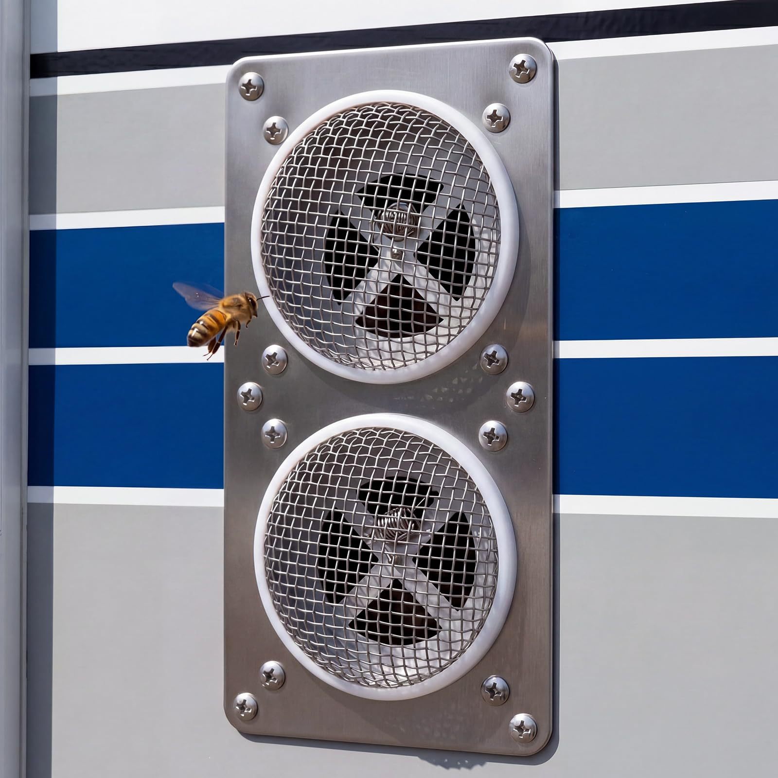 Stainless Steel RV Mosquito Screen with Adhesive Strip Set Flying Insect Screen RV