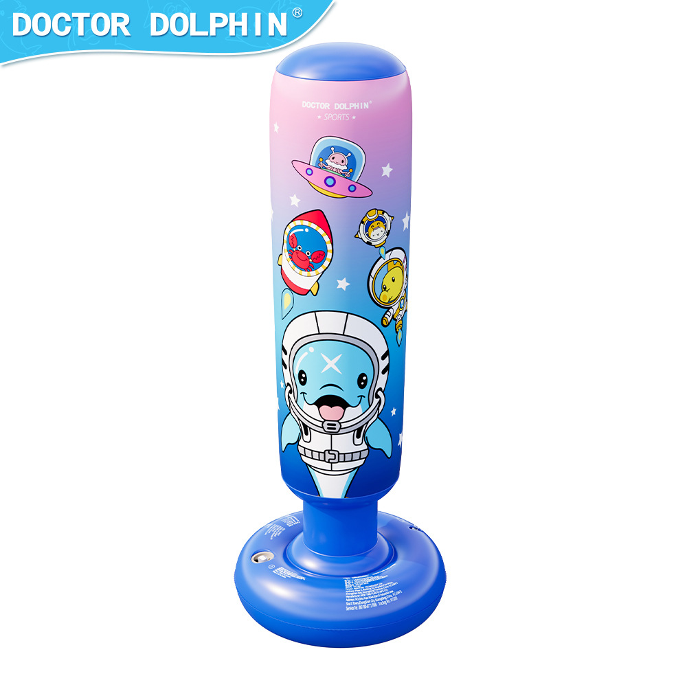 Doctor Dolphin | Vaso inflable para niños 120cm columna de boxeo para niños columna de boxeo inflable Vaso de boxeo rojo