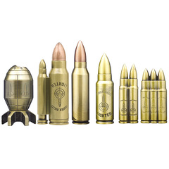 軍事迷尖子彈打火機直衝 創意青銅炮彈充氣火機 027單個子彈頭