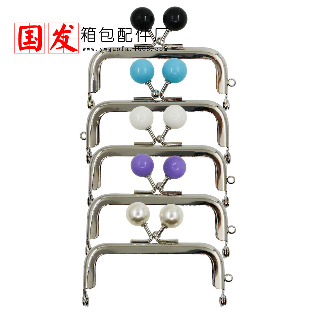 Protección del medio ambiente Plata: 8CM cuadrado suave no poroso cabeza de caramelo oro 14MM cabeza de perlas viscosas de color caramelo