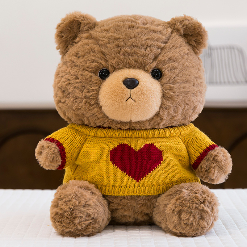 Sweater Teddy Bear juguetes para niños osos dormidos almohadas chicas regalo de cumpleaños confesión de amor suéter oso