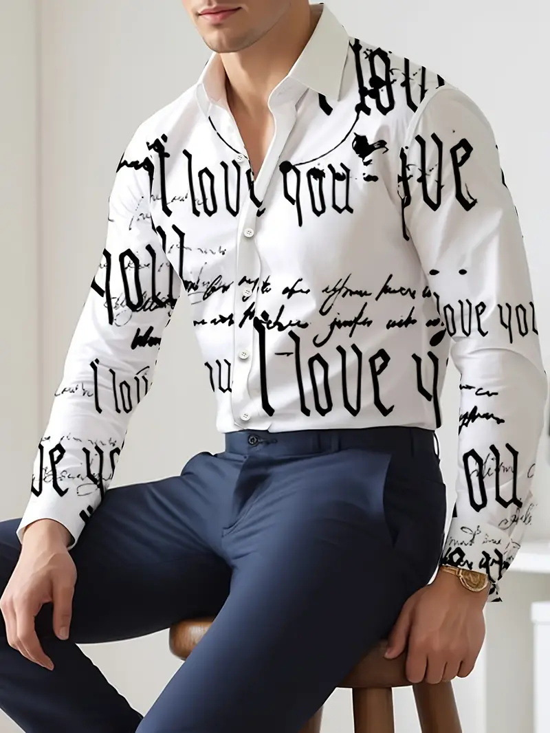 Productos europeos American Cross-border 2025 nueva tendencia de la moda casual de alta calidad cool guapo camisa de manga larga MB12