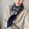 Knitted demi-season warm universal scarf with letters, 2022 collection, Korean style, with neck protection