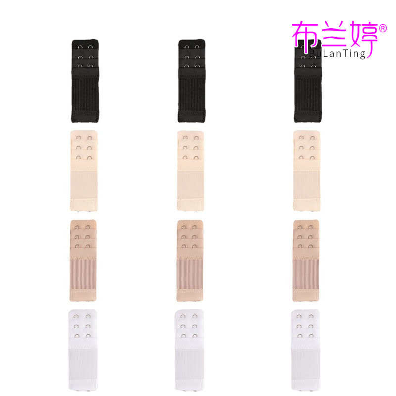 Bra extension buckle bra extension buckle breast buckle back buckle buckle three rows two buckles elastic plus wide hook 12pcs