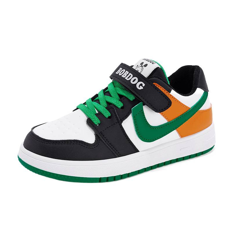 Babbu Bean zapatos infantiles zapatos deportivos de niños primavera y otoño zapatos de cuero impermeables zapatos infantiles zapatos de entrenamiento de niños grandes