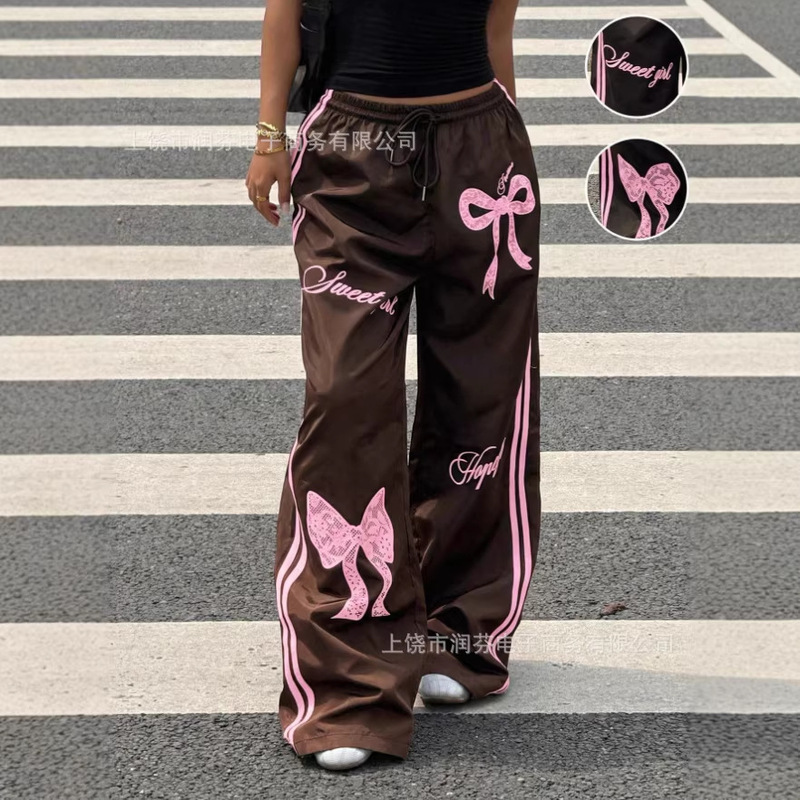 2026 Cross-Border Hot-Selling 3D Digital Print Butterfly Wide-Leg Pants Casual Sports Sweatpants Loose Hip-Hop Style 2026 Cross-Border Hot-Selling 3D Digital Print Butterfly Wide-Leg Pants Casual Sports Sweatpants Loose Hip-Hop Style