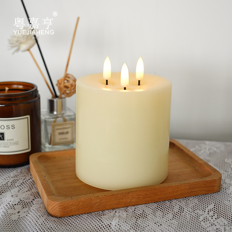 Three-headed bullet flat-mouth electronic candle No. 3 C battery…