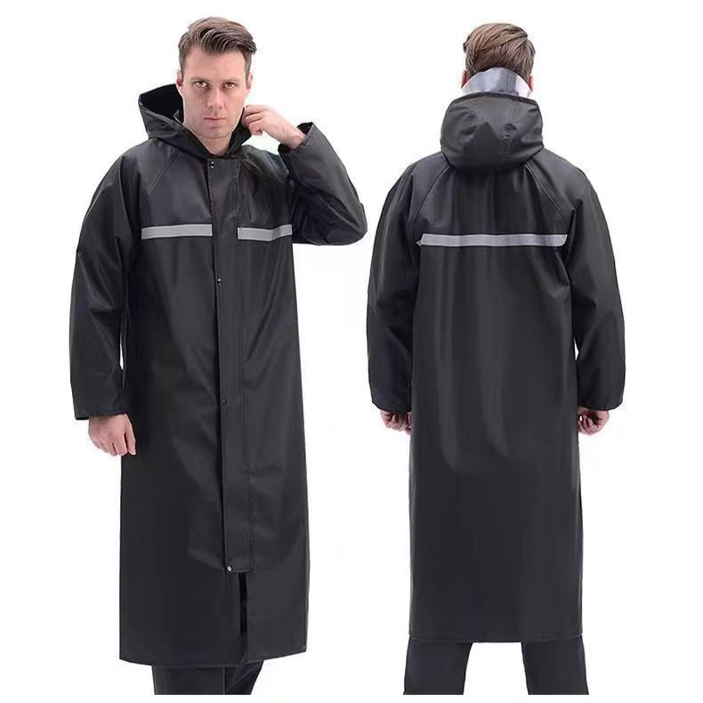 Capa de lluvia gruesa todo el cuerpo impermeable con capuzas de tela de oxford integral impermeable patrulla al aire libre