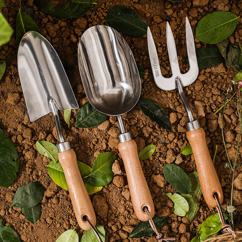 Stainless Steel Gardening Tool Set, Cross-Border Amazon Garden Planting Tools, Gardening Shovel Three-Piece Set Stainless Steel Gardening Tool Set, Cross-Border Amazon Garden Planting Tools, Gardening Shovel Three-Piece Set