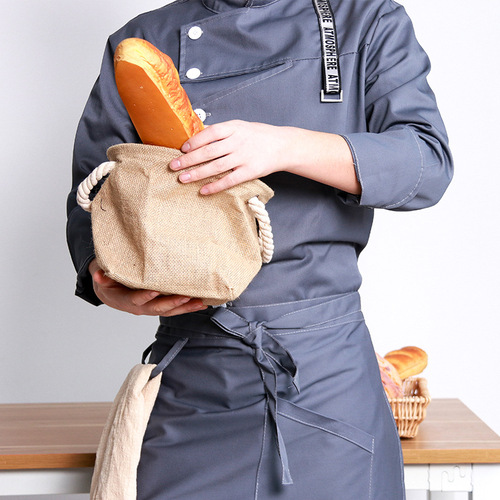 Chef's uniform long-sleeved men's and women's chef work clothes three-quarter sleeve suit catering hotel kitchen kitchen tooling customization