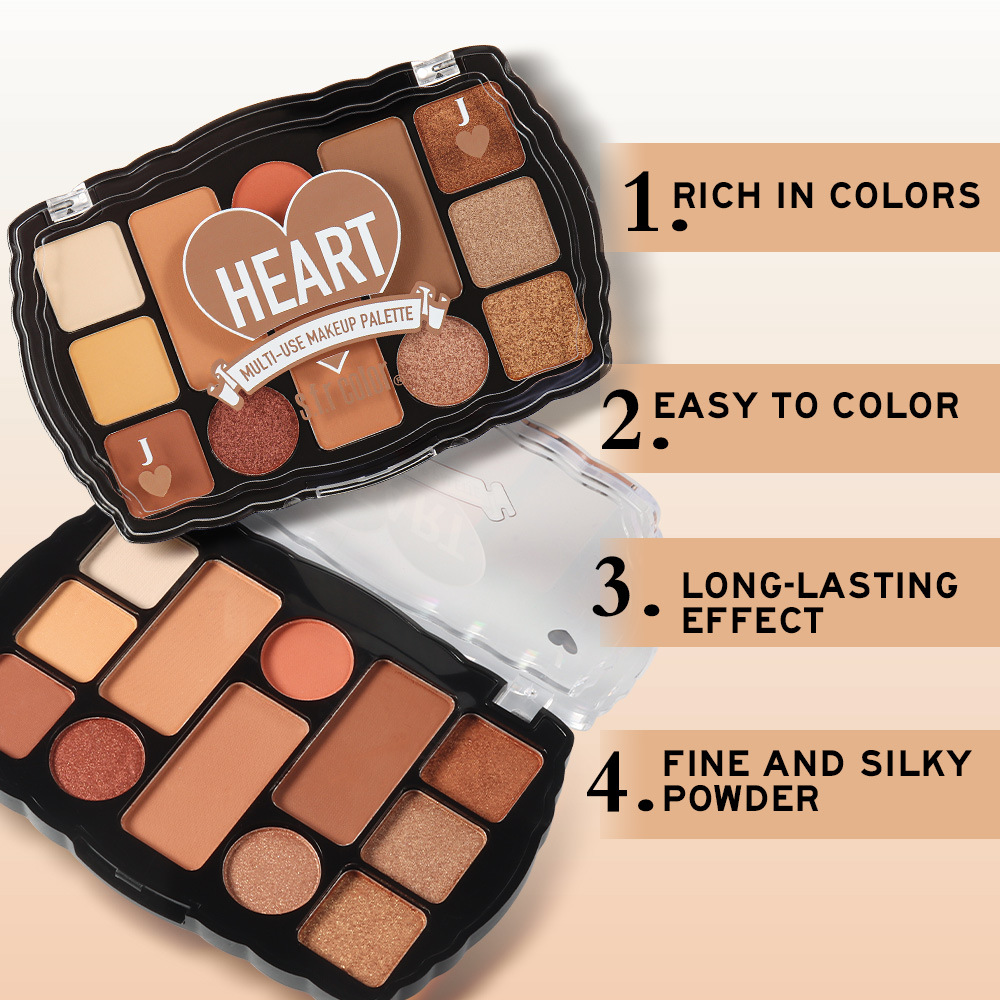 Transfronterizos para los viajes diarios color tierra fácil de colorear perla mate doce color eye shadow plato fabricante de fuente mayorista