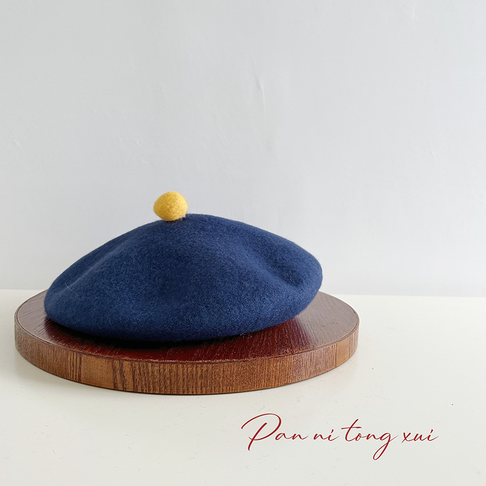 Boina de lana de alta calidad, gorra pintora de lana de feltro, sombrero de invierno, sombrero universal, boina de lana retro de nicho