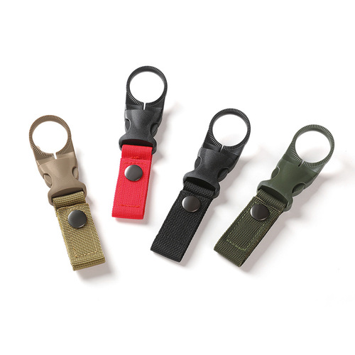 Portable water bottle clip mineral water holder outdoor tactical nylon drink bottle strap hang multifunctional mountain climbing clip
