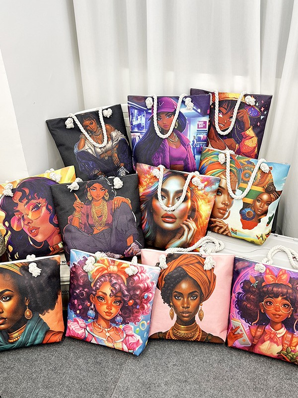 Bolsa de lona con diseño africano, estilo étnico y práctico image 6