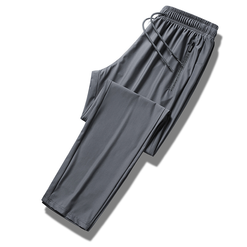 Pantalones de Seda de Hielo Transpirables de Secado Rápido 2024, Pantalones Largos Deportivos Casuales para Hombre, Pantalones de Aire Acondicionado de Talla Grande para Hombre, Venta al por Mayor del Fabricante