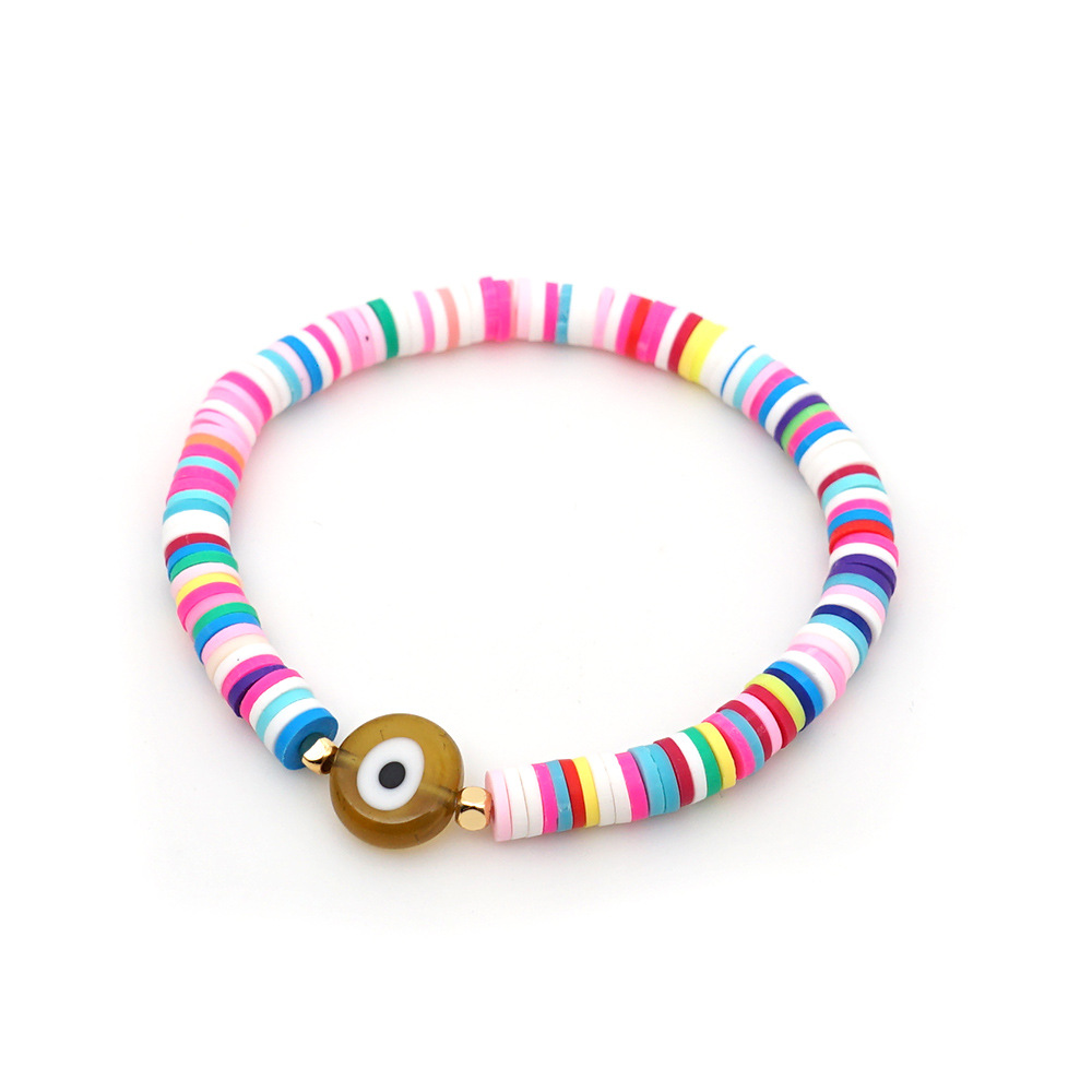 Bohemian Eye soft clay Knitting Bracelets