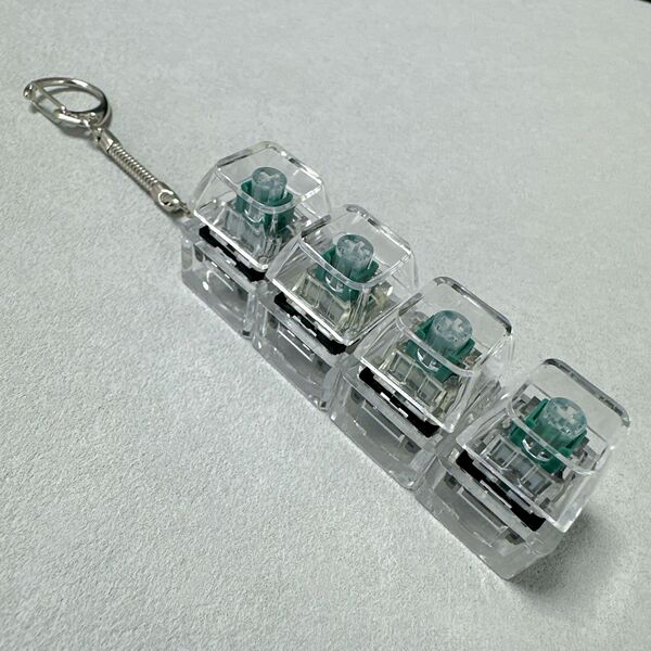 Pc4-Key Mechanical Keyboard Silent Tester Sugar Cube Press Keychain Stress Relief Toy Keychain Pendant