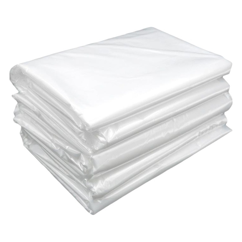 Bolsillo grande PE plano en stock transparente espesado a prueba de humedad PE bolsa de almacenamiento al por mayor de alta presión de película de plástico bolsa de embalaje