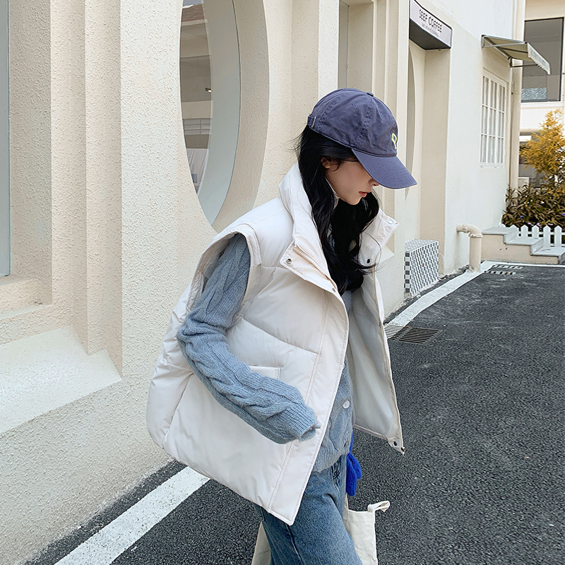 欧货羽绒棉服马甲女中长款2025秋冬爆款立领休闲百搭保暖马夹坎肩|undefined