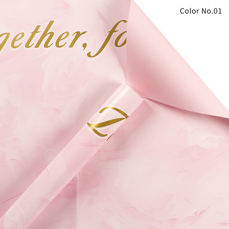 Huaxi Tu Shan amor material de embalaje de flores estampado papel de embalaje de flores moda elegante ramo florista papel de embalaje de flores