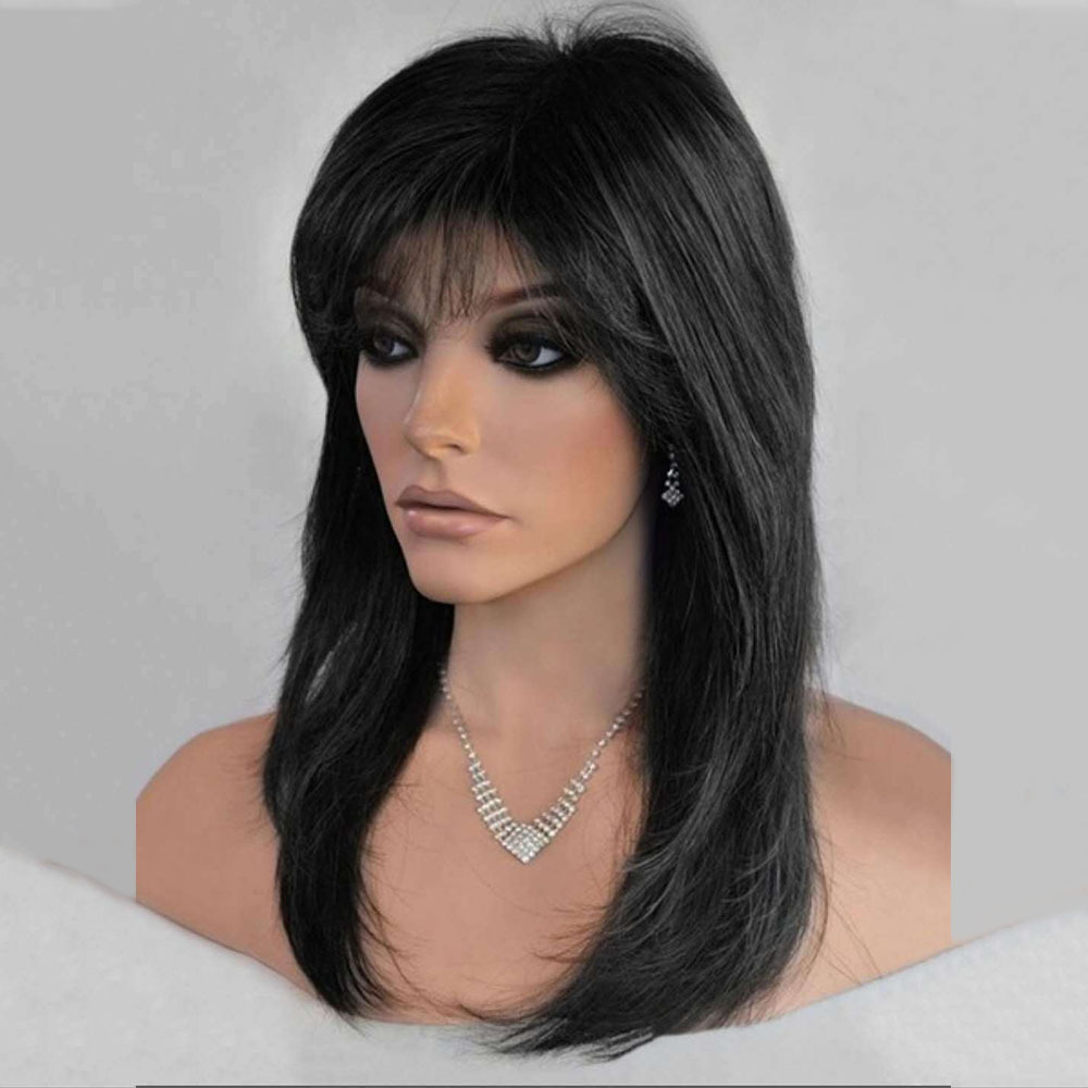 Unisex Simple Style Multicolor Casual High Temperature Wire Side Fringe Long Straight Hair Wig Net display picture 1