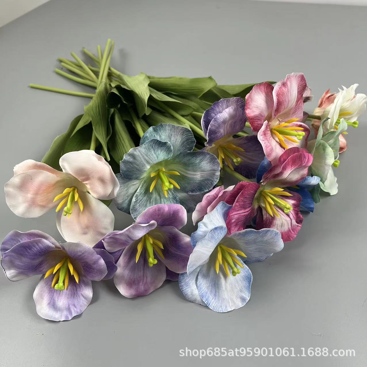 New Single Open Tulip Simulation Flower Wedding Fake Flower Row Flower Home Decoration Flower Arrange Simulation Flower bouquet