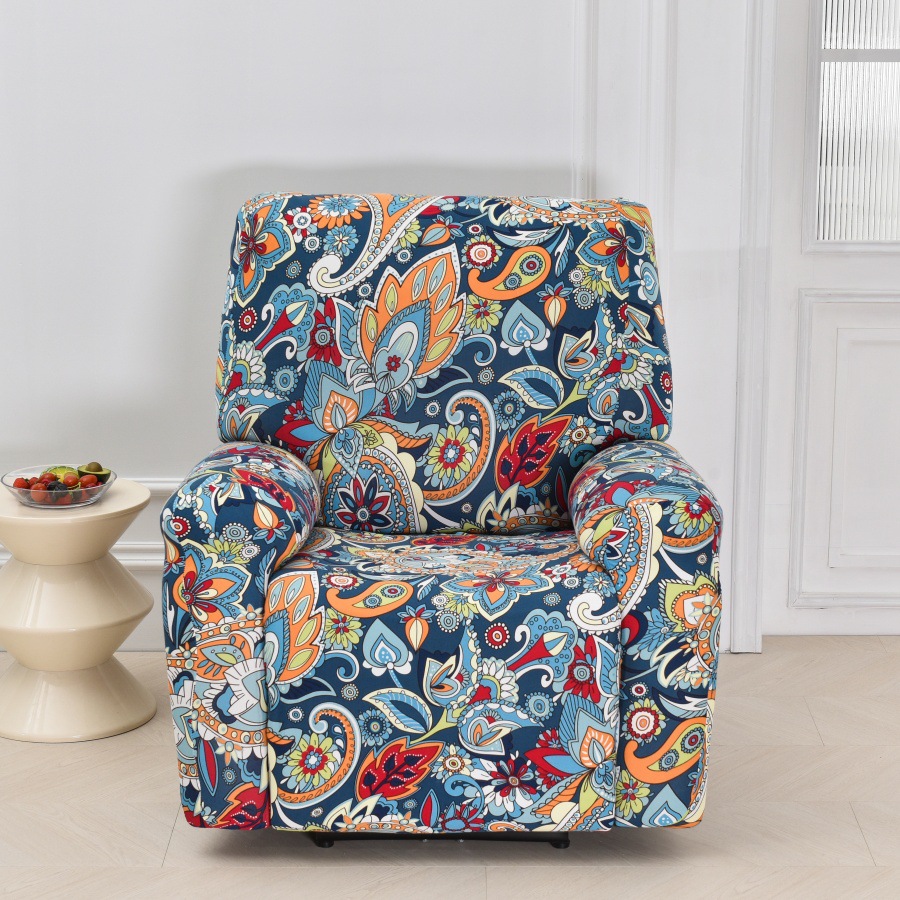 All-inclusive stretch printed milk silk four-season printed rocking chair sofa cross-border recliner set chivas regal single sofa set