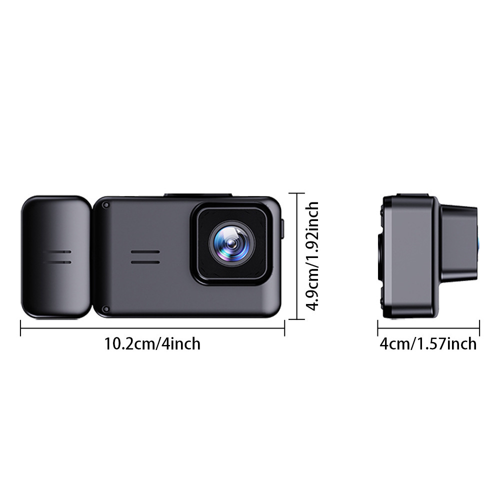 Multi-function three-recording driving recorder super wide-angle infrared night vision support WiFi reversing image parking monitoring
