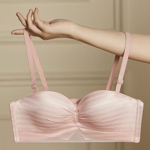 韩式抹胸聚拢内衣女小胸显大无肩带防滑防下垂不空杯不跑杯文胸罩
