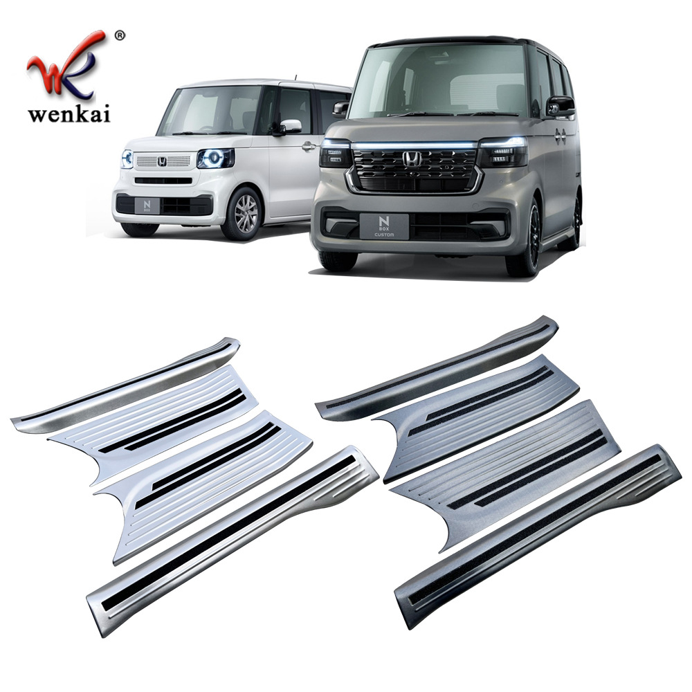 Adecuado para Honda 23 N-BOX modificado pedal de bienvenida JF5 JF6 especial puerta Acero inoxidable alféizar protección