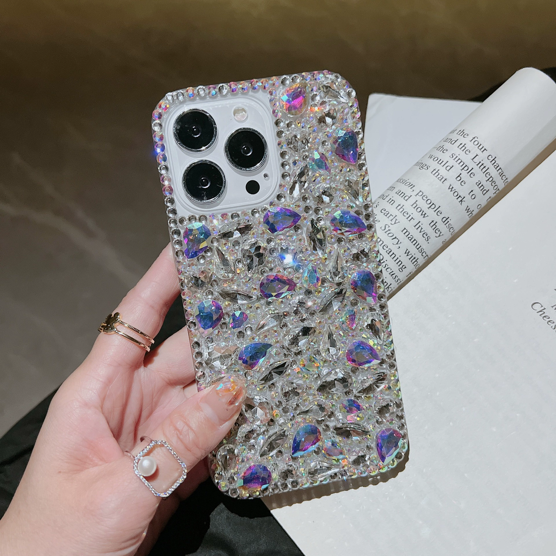 Apple, iPhone 14/15, совместимая накладка для телефона, защитный чехол, инкрустирован драгоценными камнями, iphone, 13, 13promax