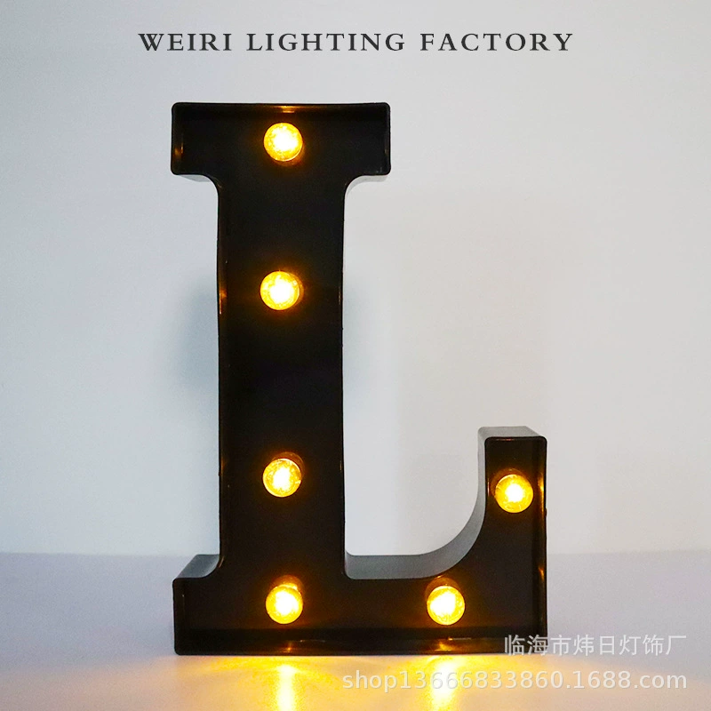 LED рекламная буква, черная подсветка алфавит, крупная декоративная английская буква 21,8 см
