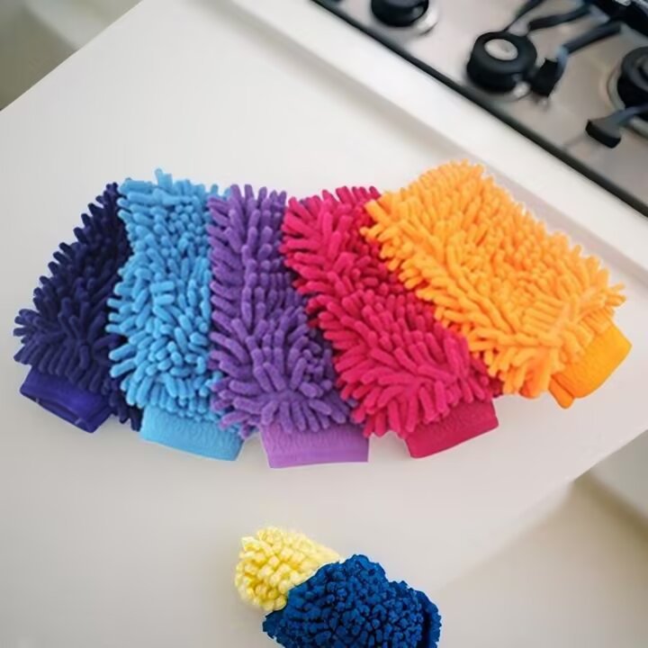 Grandes guantes de lavado de automóviles de chenille gruesos de doble cara de lana de coral larga limpieza de tela de limpieza de automóviles herramientas de eliminación de polvo de automóviles sin cabello