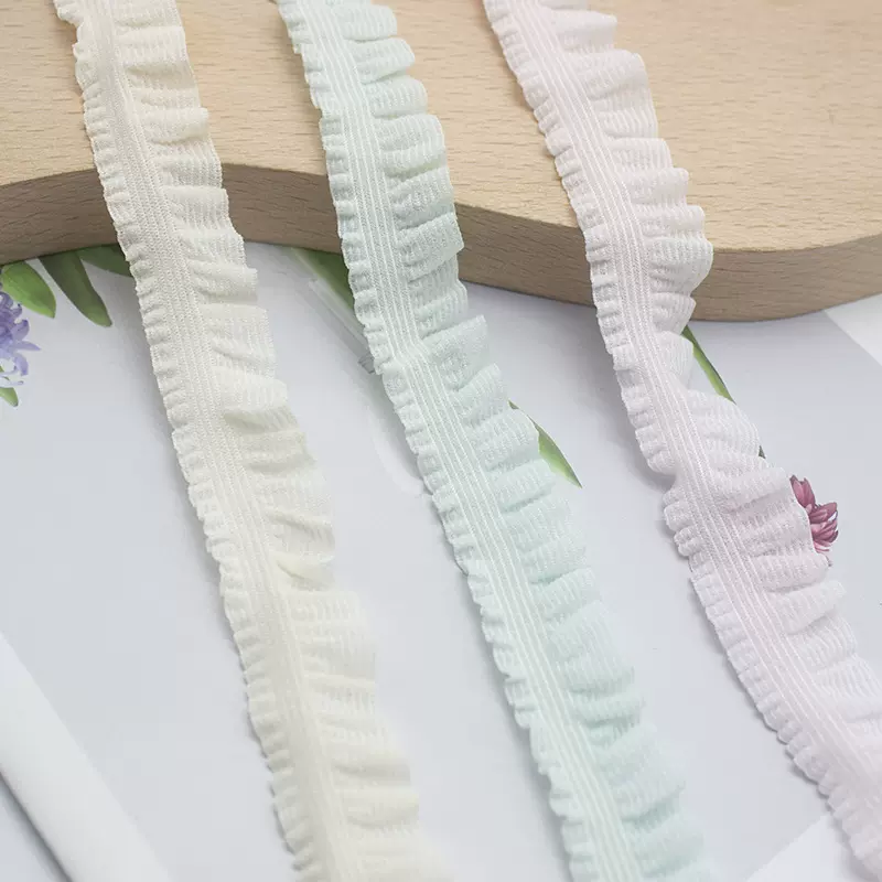 现货多色2.0cm蕾丝单边仿棉线木耳玩具布偶娃衣DIY装饰辅料