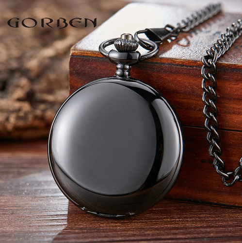 Foreign trade hot selling classic double-opening double-sided Roman font retro manual mechanical large pocket watch dropshipping