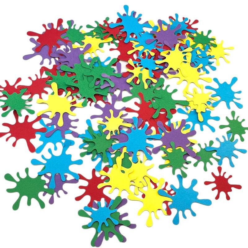 Cross-border Amazon pigment splash confetti desktop decoration supplies party party throwing decoration 100pcs