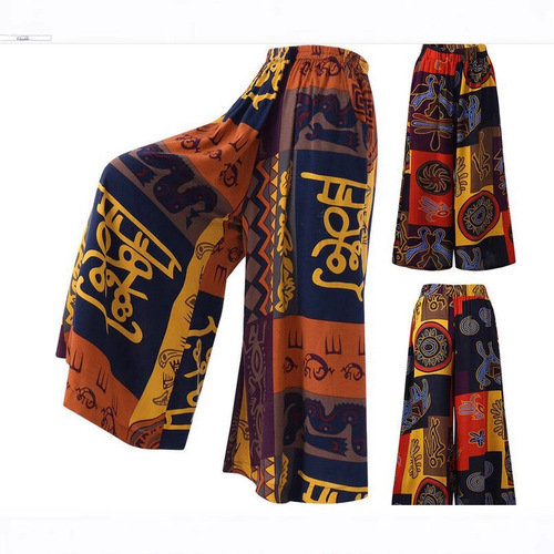 Autumn New Amazon AliExpress Bestselling Loose Print Casual Pants for Women, In Stock