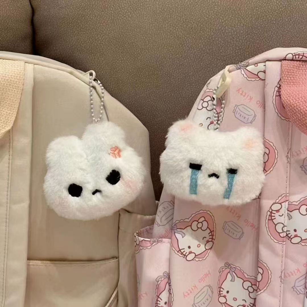 Nuevo lindo lindo conejo chirriando bolsas escolares de estudiantes colgantes colgantes regalo de pareja