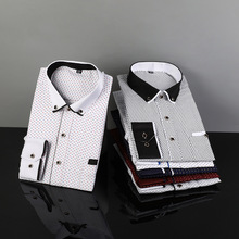 时尚男士衬衫夏季薄款修身职业正装纯色青年休闲白衬衣工装批发