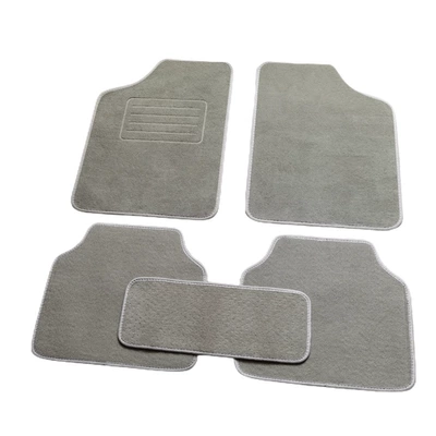 mats, non-slip floor mats, protective mats, Universal Foot Pad - beige-cut-velvet-universal-five-piece-set