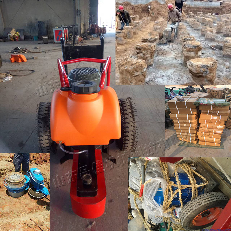 建筑工地混凝土切割机 手推式电动切桩机 路口混凝土桩子切平机