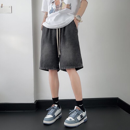 Starry Sky Pattern Men's Summer 2025 American Retro Streetwear Cool Brand Hoodlum Loose Straight Leg Five-Pocket Pants