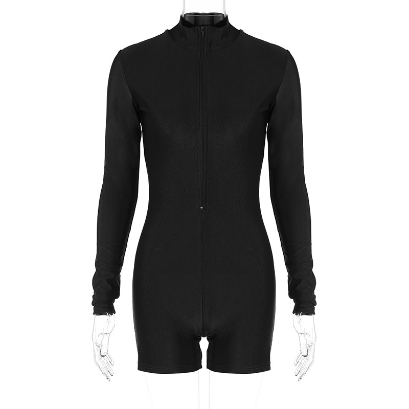 Women's autumn new fashion best-selling girls' top zipper slim long sleeves_voghion.com