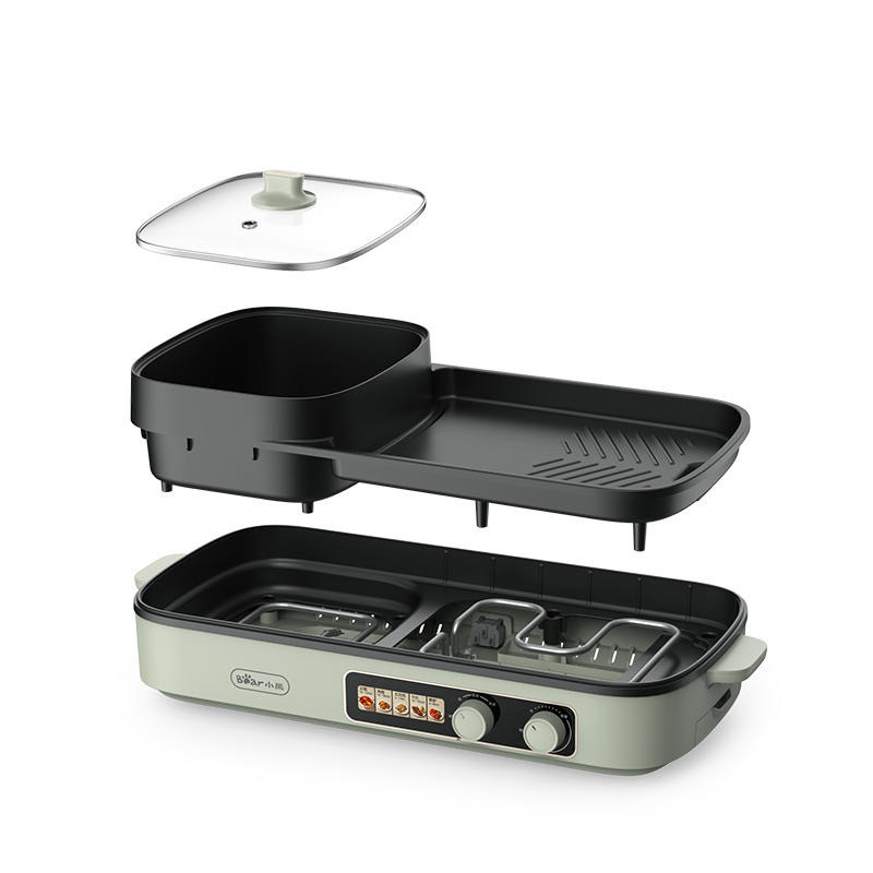 熊DKL-E20V1焼きしゃぶしゃぶ一体鍋焼き皿家庭用焼肉電気オーブン家庭用焼き多機能焼肉|undefined