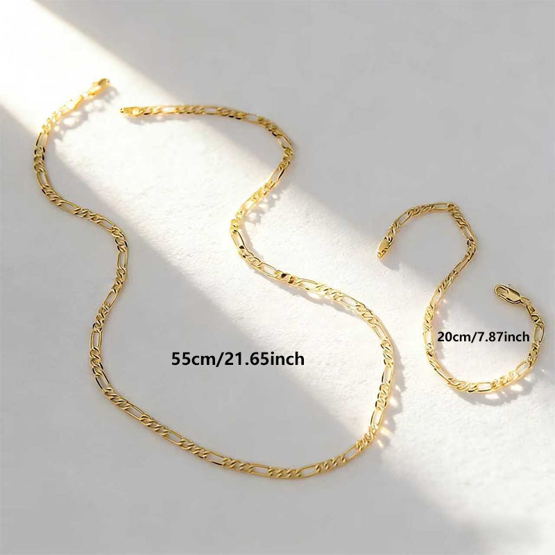 【All-Copper Plated with Real Gold Three-To-One Chain】European and American Cross-Border Light Luxury Women's High-End Bracelet, Trendy Versatile Accessory