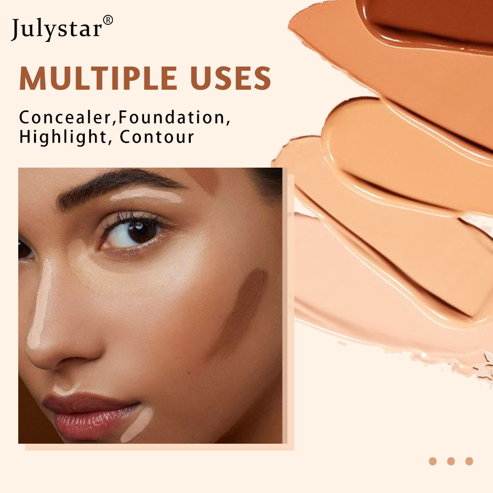 Julystar Facial Acne Mark and Dark Circle Concealer, long-lasting waterproof tattoo coverage, Natural light and thin, long-lasting makeup concealer undefined